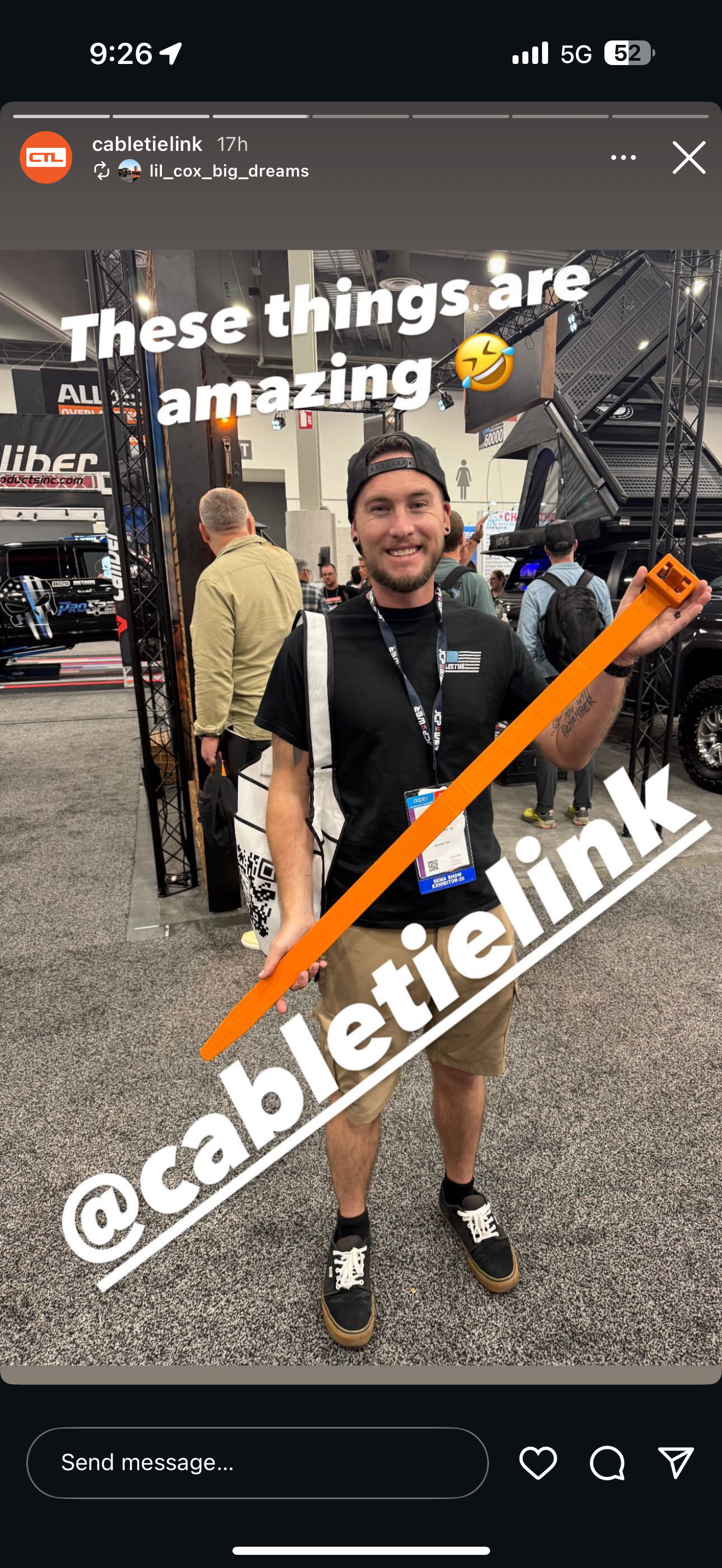 47" HD CABLE TIE - Worlds Largest & Strongest Cable Tie (>2000lbs Rating)