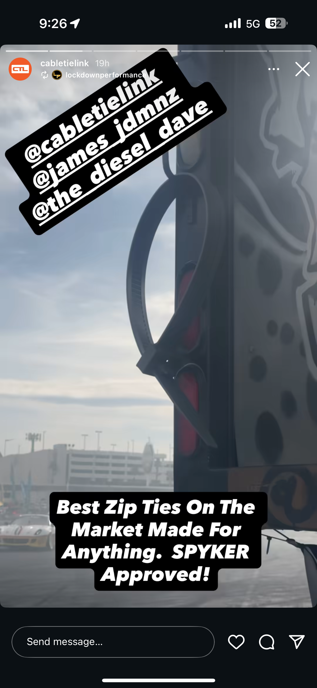 47" HD CABLE TIE - Worlds Largest & Strongest Cable Tie (>2000lbs Rating)