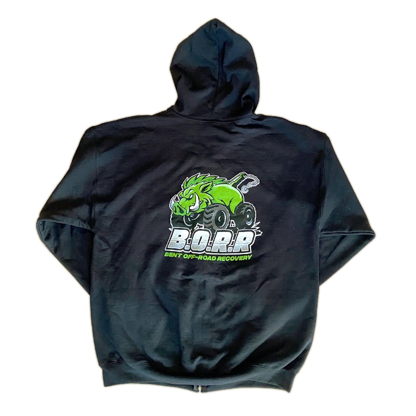 BORR - Black Zip Up Hoodie
